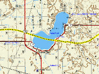 Crossing Bass Lake: GPS Track