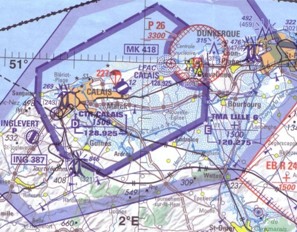 French Aviation Map: Channel